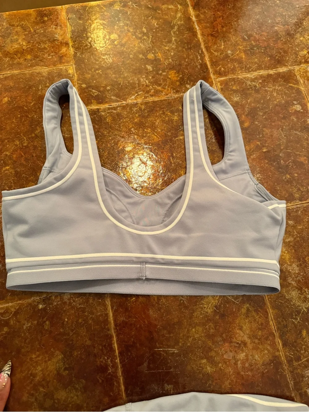 Alo Light Blue Active Leggings/bra